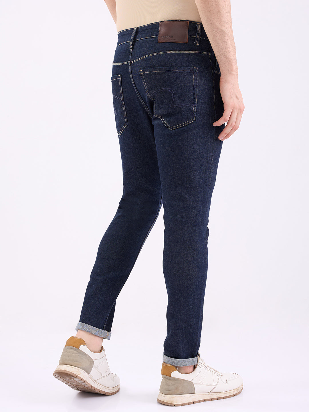 Spykar Raw Blue Mid Rise Slim Fit Casual Jeans For Men
