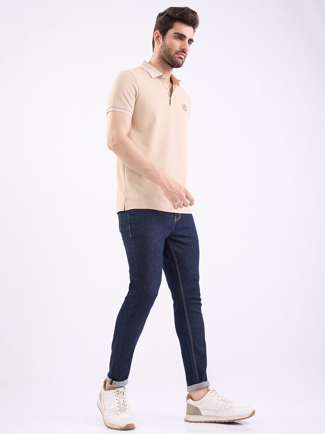 Men Jeans Slim Fit Blue Mid Rise