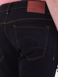 Men Jeans Slim Fit Blue Mid Rise