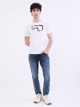 Men Jeans Slim Fit Grey Mid Rise