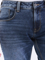 Men Jeans Slim Fit Grey Mid Rise