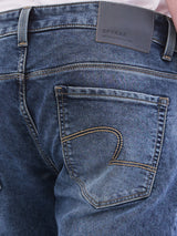 Men Jeans Slim Fit Grey Mid Rise