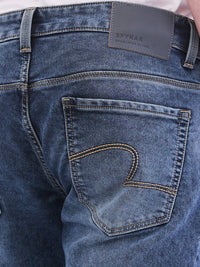 Men Jeans Slim Fit Grey Mid Rise