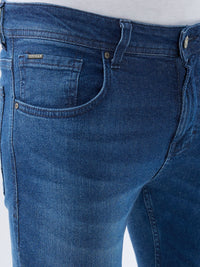 Men Kano Jeans Slim Fit Blue Mid Rise
