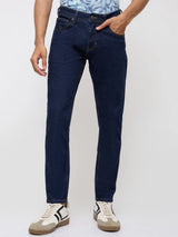 Men Kano Jeans Slim Fit Blue Mid Rise