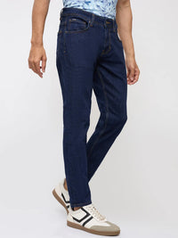 Men Kano Jeans Slim Fit Blue Mid Rise