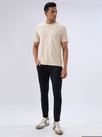 Men Kano Jeans Slim Fit Black Mid Rise