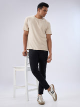 Men Kano Jeans Slim Fit Black Mid Rise