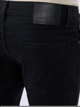 Men Kano Jeans Slim Fit Black Mid Rise