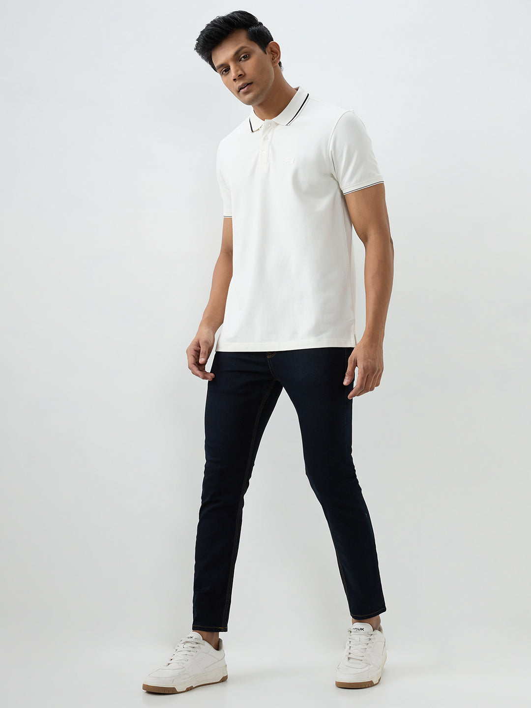 Men Kano Jeans Slim Fit Blue Low Rise