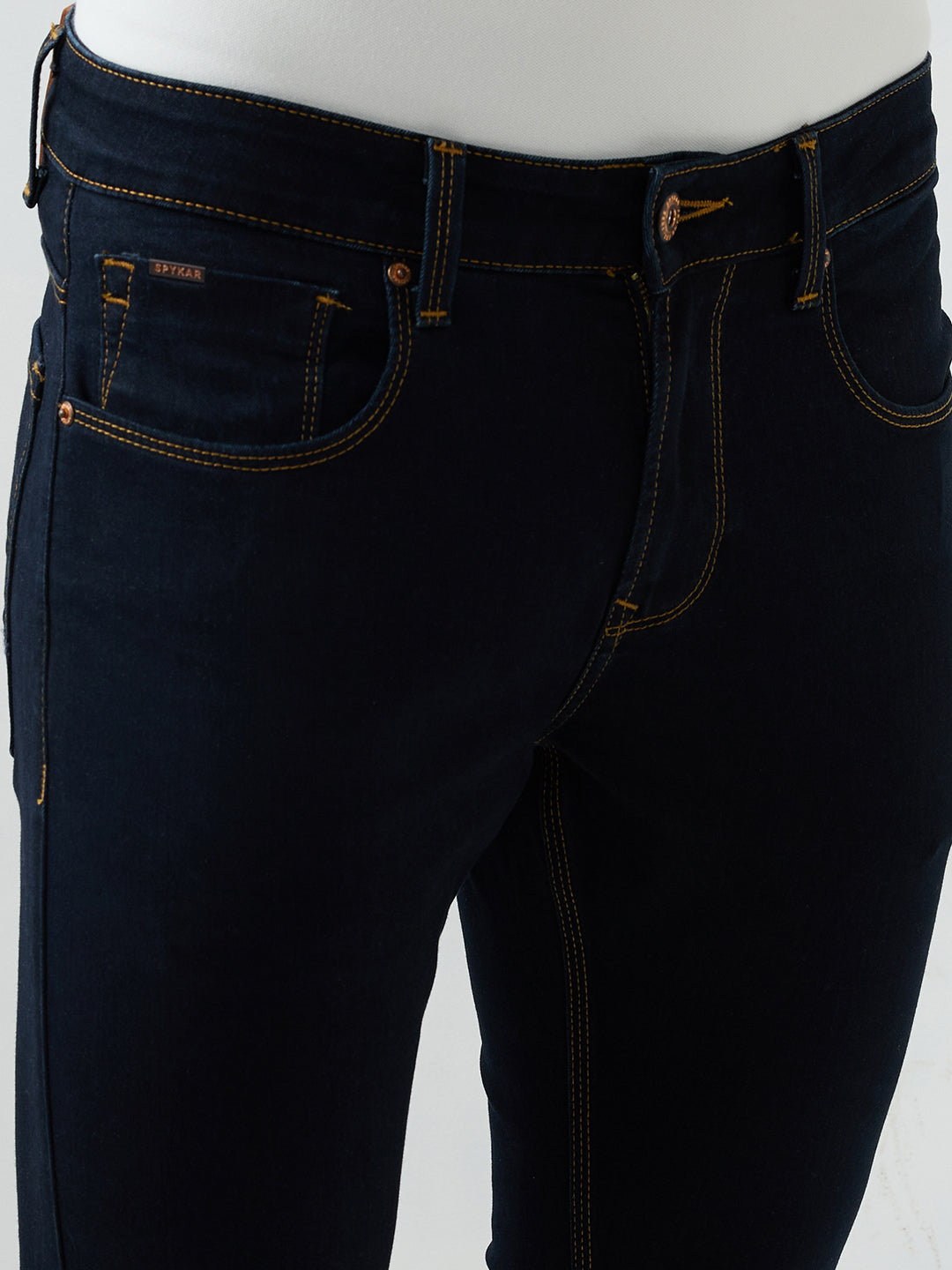 Men Kano Jeans Slim Fit Blue Low Rise