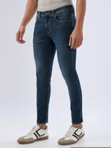 Men Kano Jeans Slim Fit Blue Mid Rise