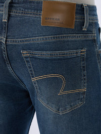 Men Kano Jeans Slim Fit Blue Mid Rise