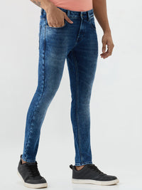 Men Kano Jeans Slim Fit Blue Mid Rise
