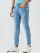 Men Kano Jeans Slim Fit Blue Mid Rise