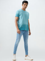 Men Kano Jeans Slim Fit Blue Mid Rise