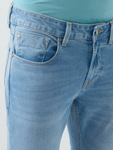 Men Kano Jeans Slim Fit Blue Mid Rise