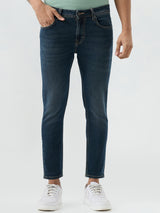 Men Kano Jeans Slim Fit Vintage Blue Mid Rise