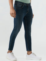 Men Kano Jeans Slim Fit Vintage Blue Mid Rise