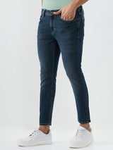 Men Kano Jeans Slim Fit Vintage Blue Mid Rise