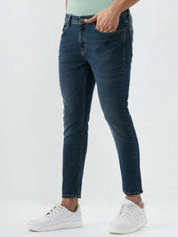 Men Kano Jeans Slim Fit Vintage Blue Mid Rise