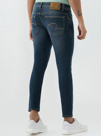 Men Kano Jeans Slim Fit Vintage Blue Mid Rise