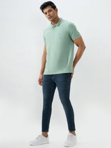 Men Kano Jeans Slim Fit Vintage Blue Mid Rise