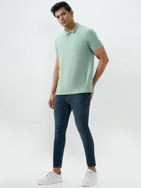 Men Kano Jeans Slim Fit Vintage Blue Mid Rise