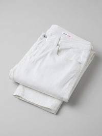 Men Kano Jeans Slim Fit White Mid Rise