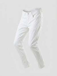 Men Kano Jeans Slim Fit White Mid Rise