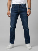 Men Kano Jeans Slim Fit Dark Blue Mid Rise