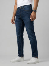 Men Kano Jeans Slim Fit Dark Blue Mid Rise