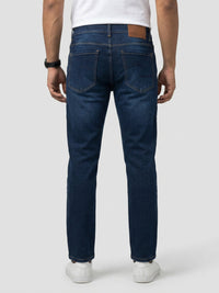 Men Kano Jeans Slim Fit Dark Blue Mid Rise