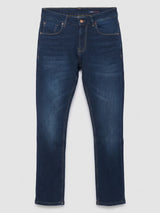 Men Kano Jeans Slim Fit Dark Blue Mid Rise