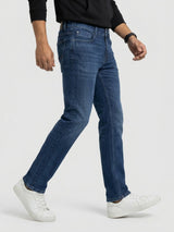 Men Kano Jeans Slim Fit Dark Blue Mid Rise
