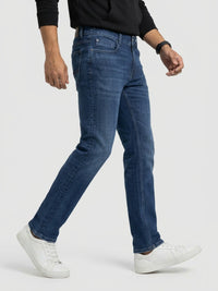 Men Kano Jeans Slim Fit Dark Blue Mid Rise