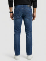 Men Kano Jeans Slim Fit Dark Blue Mid Rise