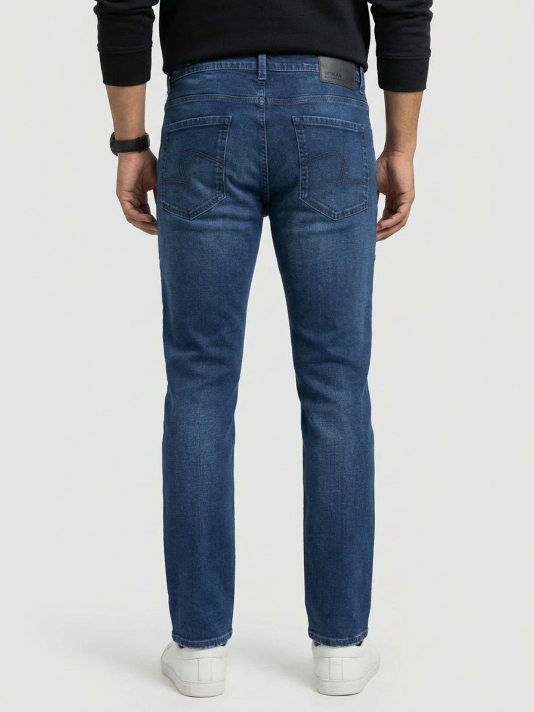 Men Kano Jeans Slim Fit Dark Blue Mid Rise
