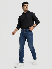 Men Kano Jeans Slim Fit Dark Blue Mid Rise