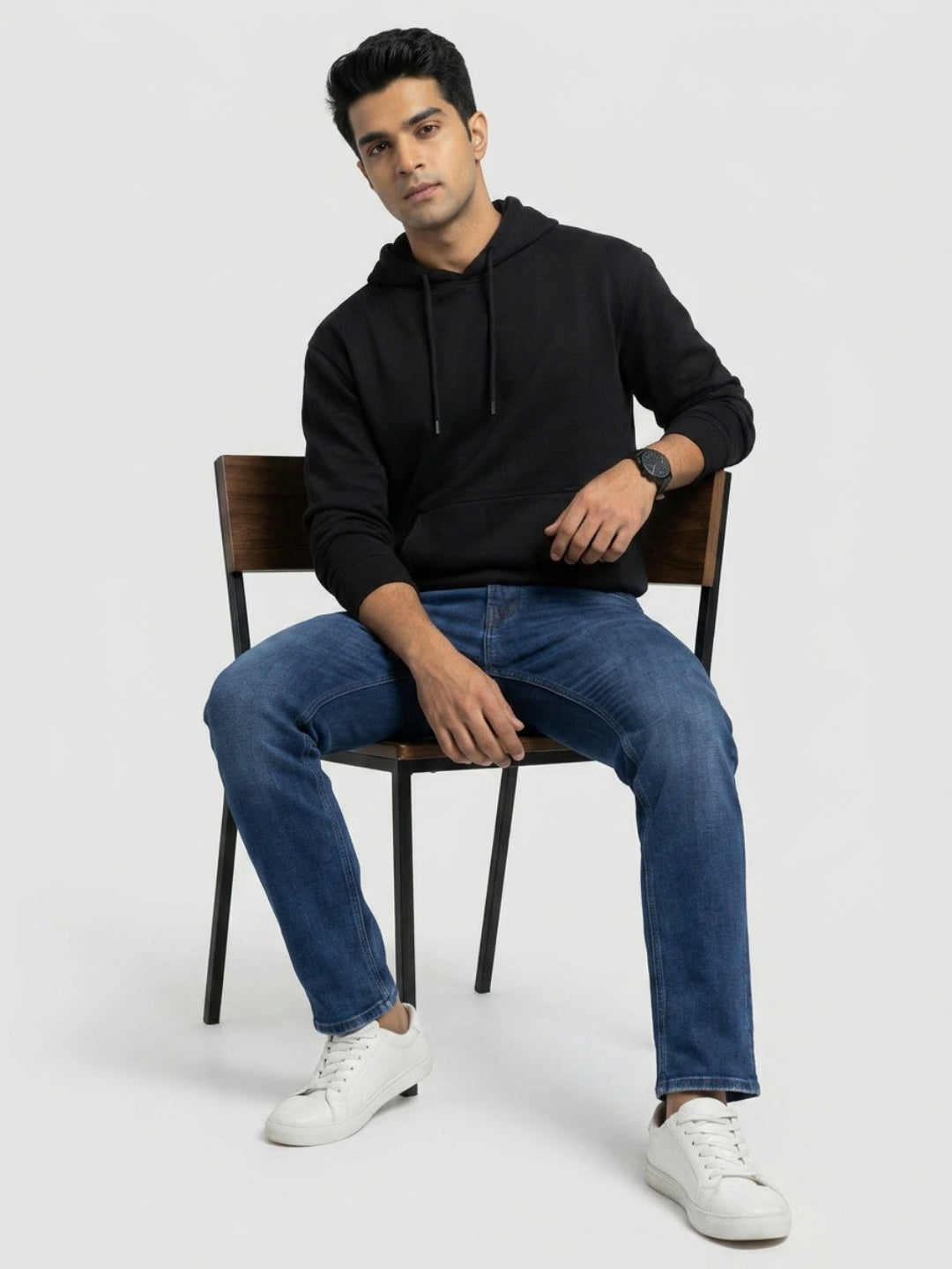 Men Kano Jeans Slim Fit Dark Blue Mid Rise
