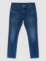 Men Kano Jeans Slim Fit Dark Blue Mid Rise