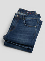 Men Kano Jeans Slim Fit Dark Blue Mid Rise