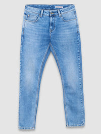 Men Kano Jeans Slim Fit Light Blue Mid Rise