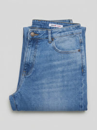 Men Kano Jeans Slim Fit Light Blue Mid Rise