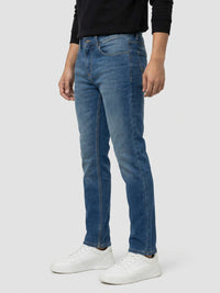 Men Kano Jeans Slim Fit Dark Blue Mid Rise
