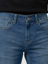 Men Kano Jeans Slim Fit Dark Blue Mid Rise