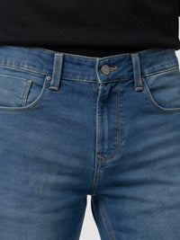 Men Kano Jeans Slim Fit Dark Blue Mid Rise