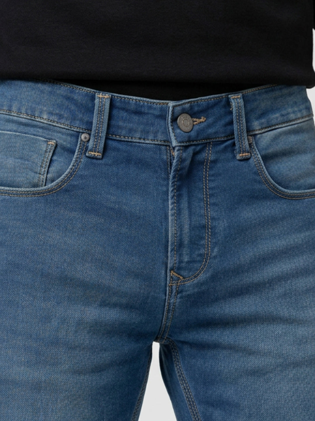 Men Kano Jeans Slim Fit Dark Blue Mid Rise