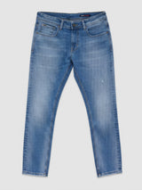 Men Kano Jeans Slim Fit Mid Blue Mid Rise