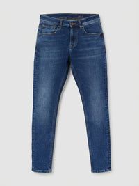 Men Kano Jeans Slim Fit Mid Blue Mid Rise